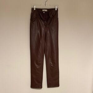 Abercrombie & Fitch Chocolate Faux Leather Pants